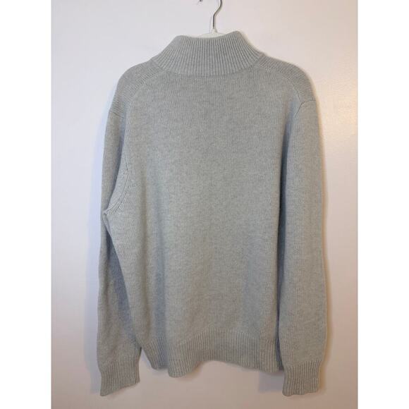 J. Crew Mens Button V-Neck Button Wool Blend Knit Pullover Light Academia XL - Picture 2 of 7